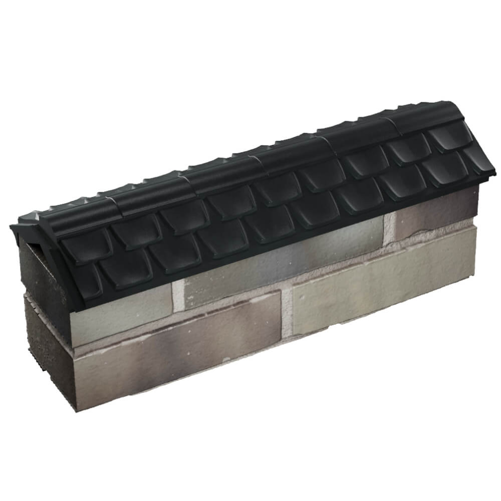 Парапет Zking Эльбрус Черный с посадкой на 0.5 кирпича (130мм) в Благовещенске фото