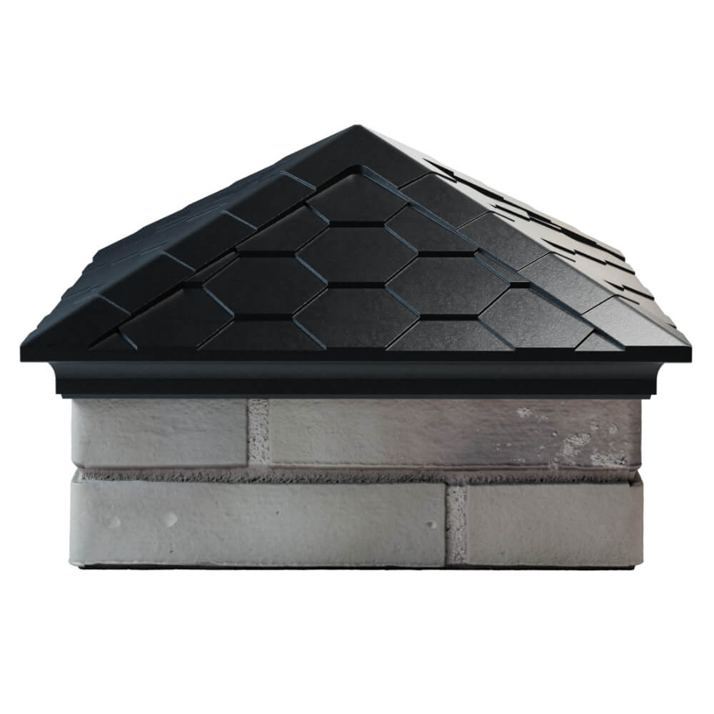 Колпак Zking Эверест Черный на столб 1.5х1.5 кирпича (390х390мм) Благовещенск фото