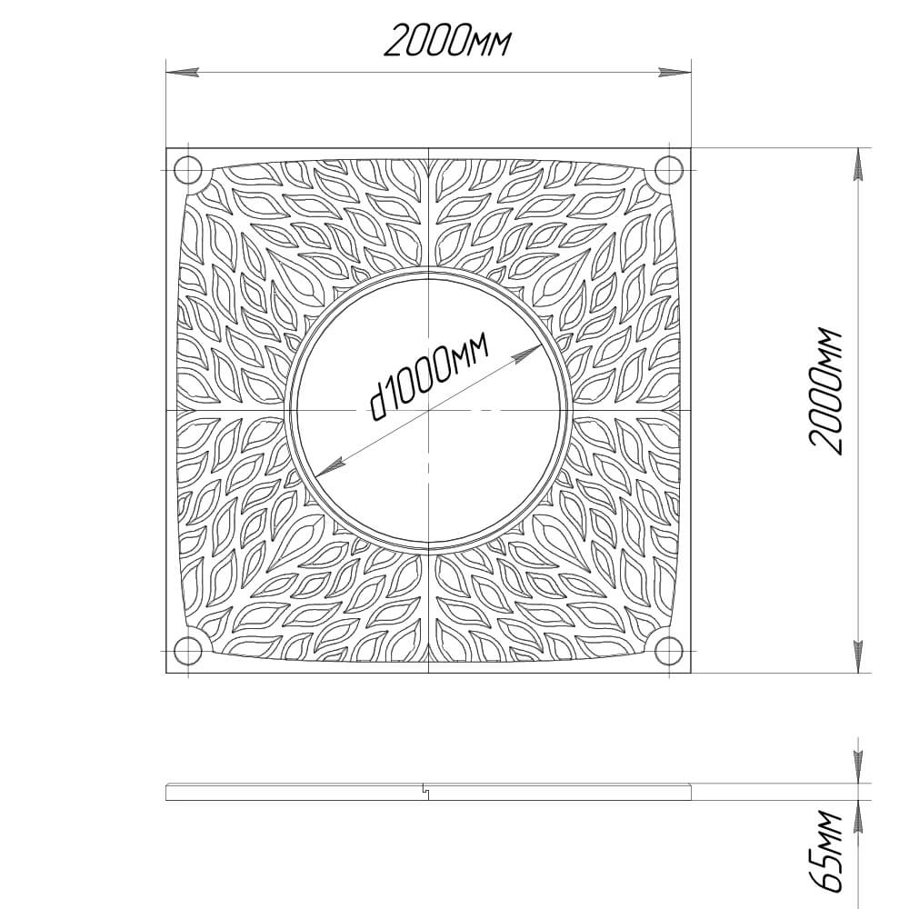 Приствольная решетка для дерева ZKING CRUST 2х2м Черная в Благовещенске фото