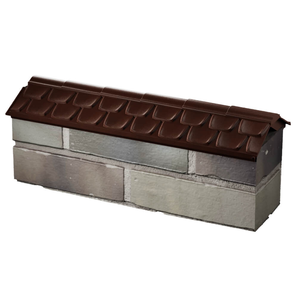 Парапет Zking Эльбрус Коричневый с посадкой на 0.5 кирпича (130мм) в Благовещенске фото
