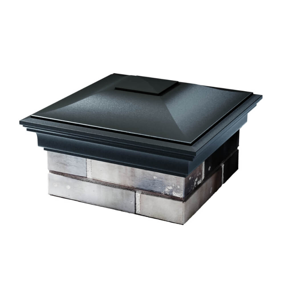 Колпак Zking Монблан Черный на столб 1.5х1.5 еврокирпича 0.7НФ (355х355мм) в Благовещенске фото