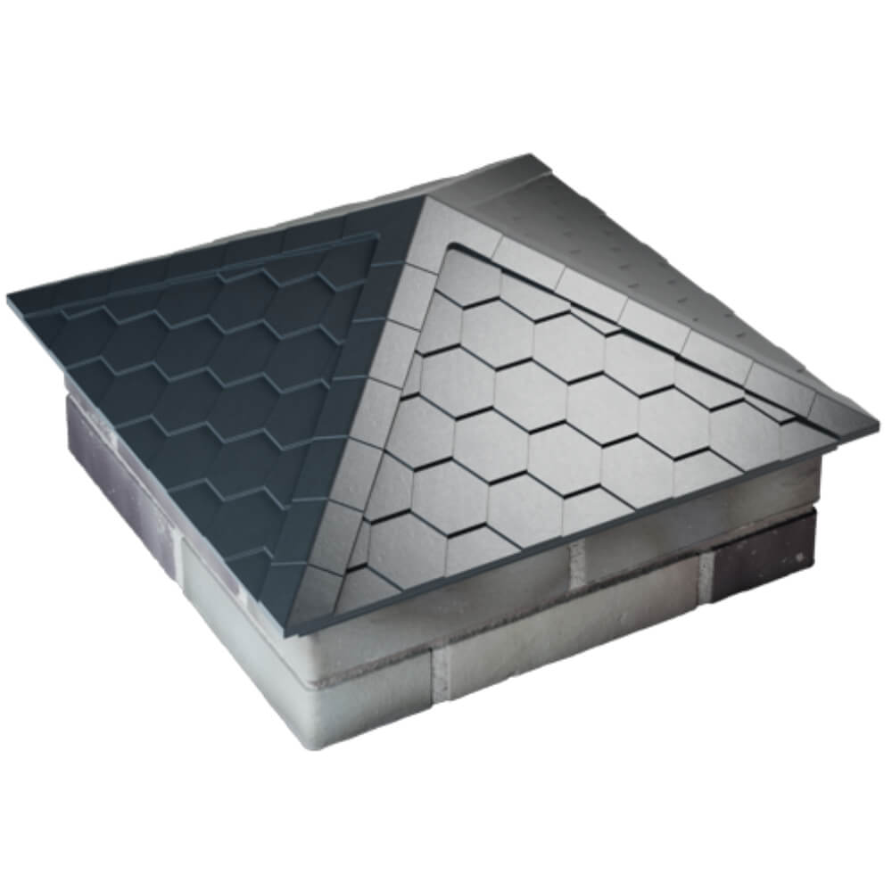 Колпак Zking Эверест Серый на столб 2х2 кирпича (535х535мм) Благовещенск фото