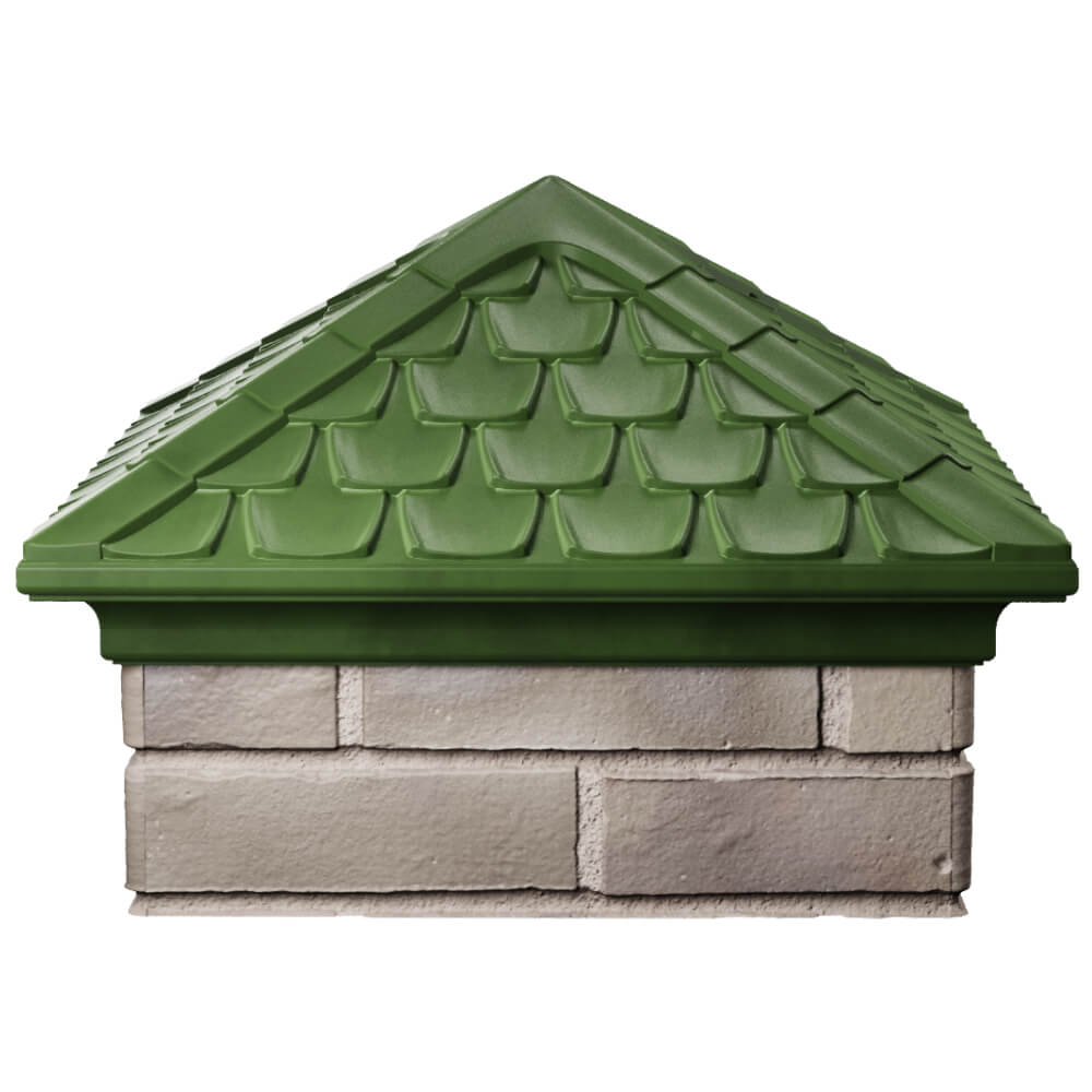 Колпак Zking Эльбрус Зеленый на столб 1.5х1.5 кирпича (385х385мм) Благовещенск фото