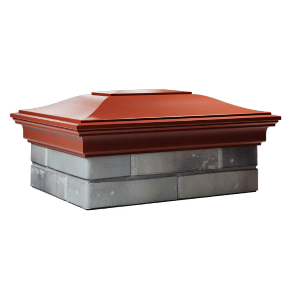 Колпак Zking Монблан Красный на столб 2х1.5 кирпича (515х385мм) в Благовещенске фото