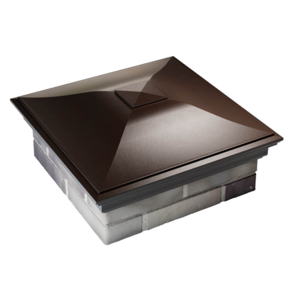 Колпак Zking Монблан Коричневый на столб 2х2 кирпича (515х515мм) Благовещенск фото