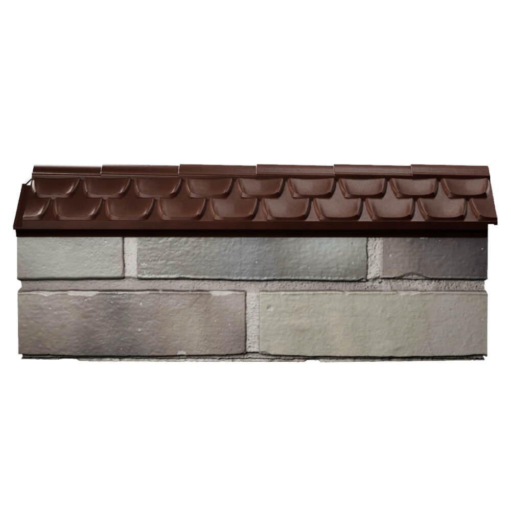 Парапет Zking Эльбрус Коричневый с посадкой на 0.5 кирпича (130мм) в Благовещенске фото