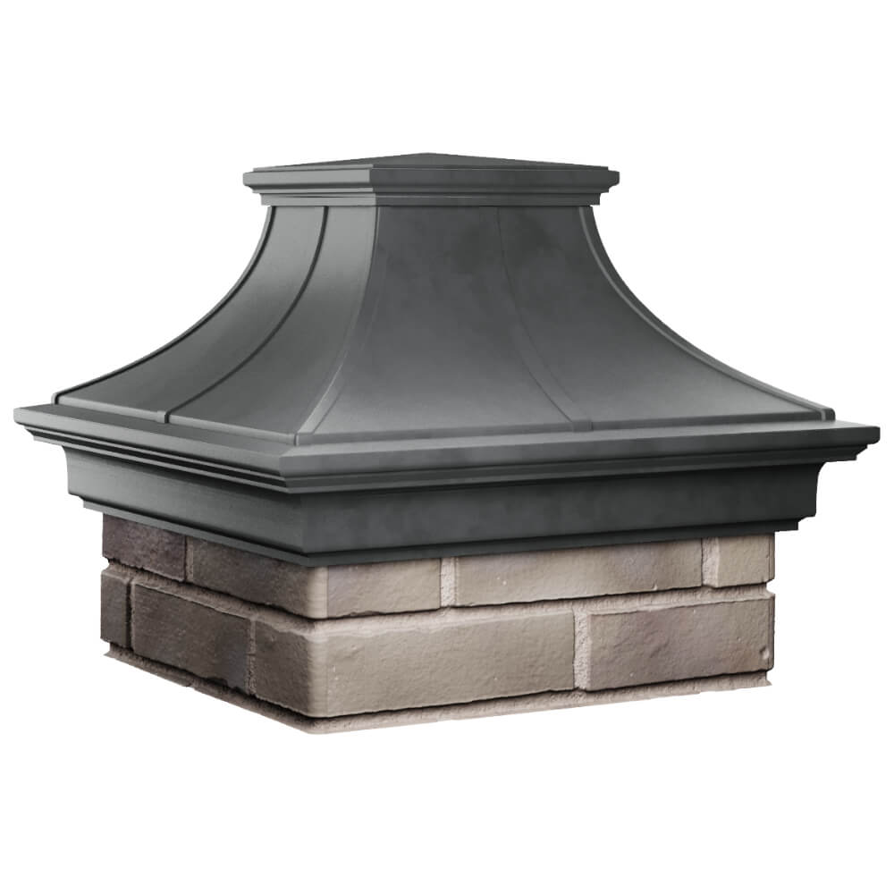 Колпак Zking Монблан Премиум Серый на столб 1.5х1.5 кирпича (385х385мм) в Благовещенске фото