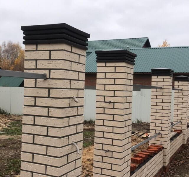 Колпак Zking Бона ХайТек Коричневый на столб 1.5х1.5 кирпича (385х385мм) в Благовещенске фото