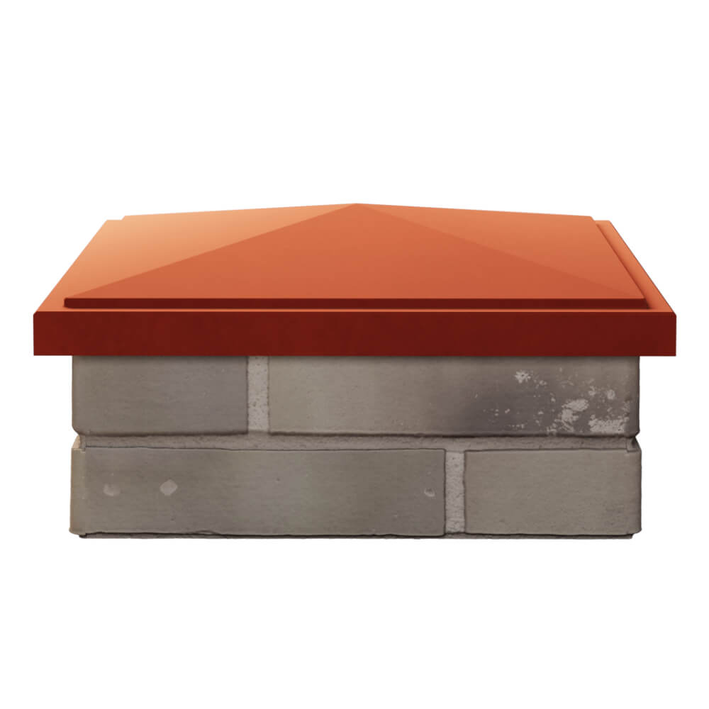 Колпак Zking БонаМоно Красный на столб 1.5х1.5 кирпича (385х385, 400х400мм) Благовещенск фото