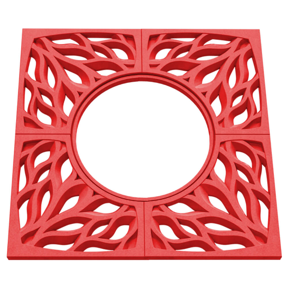 Приствольная решетка для дерева ZKING CRUST 1.2х1.2м Красная в Благовещенске фото