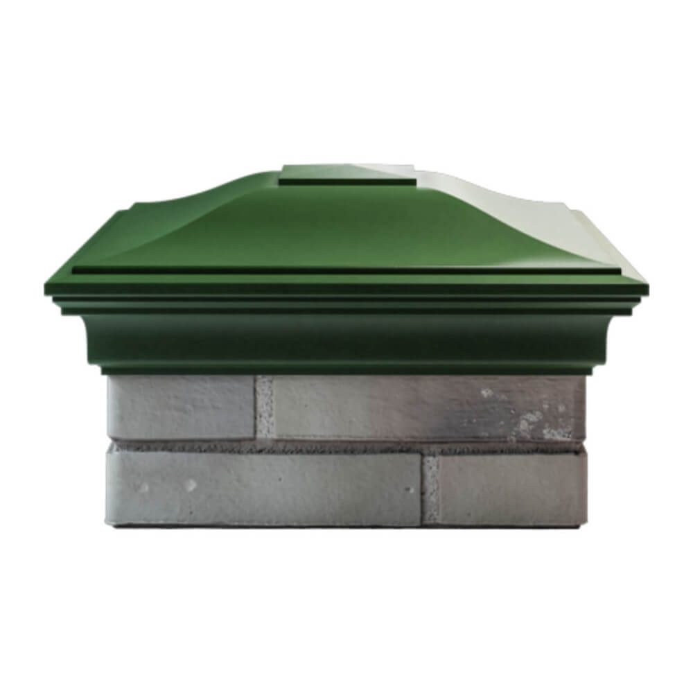 Колпак Zking Монблан Зеленый на столб 1.5х1.5 еврокирпича 0.7НФ (355х355мм) Благовещенск фото