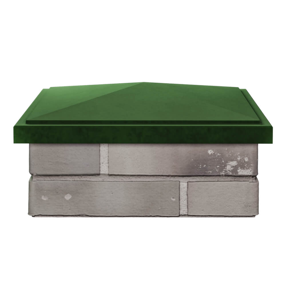 Колпак Zking БонаМоно Зеленый на столб 1.5х1.5 кирпича (385х385, 400х400мм) Благовещенск фото