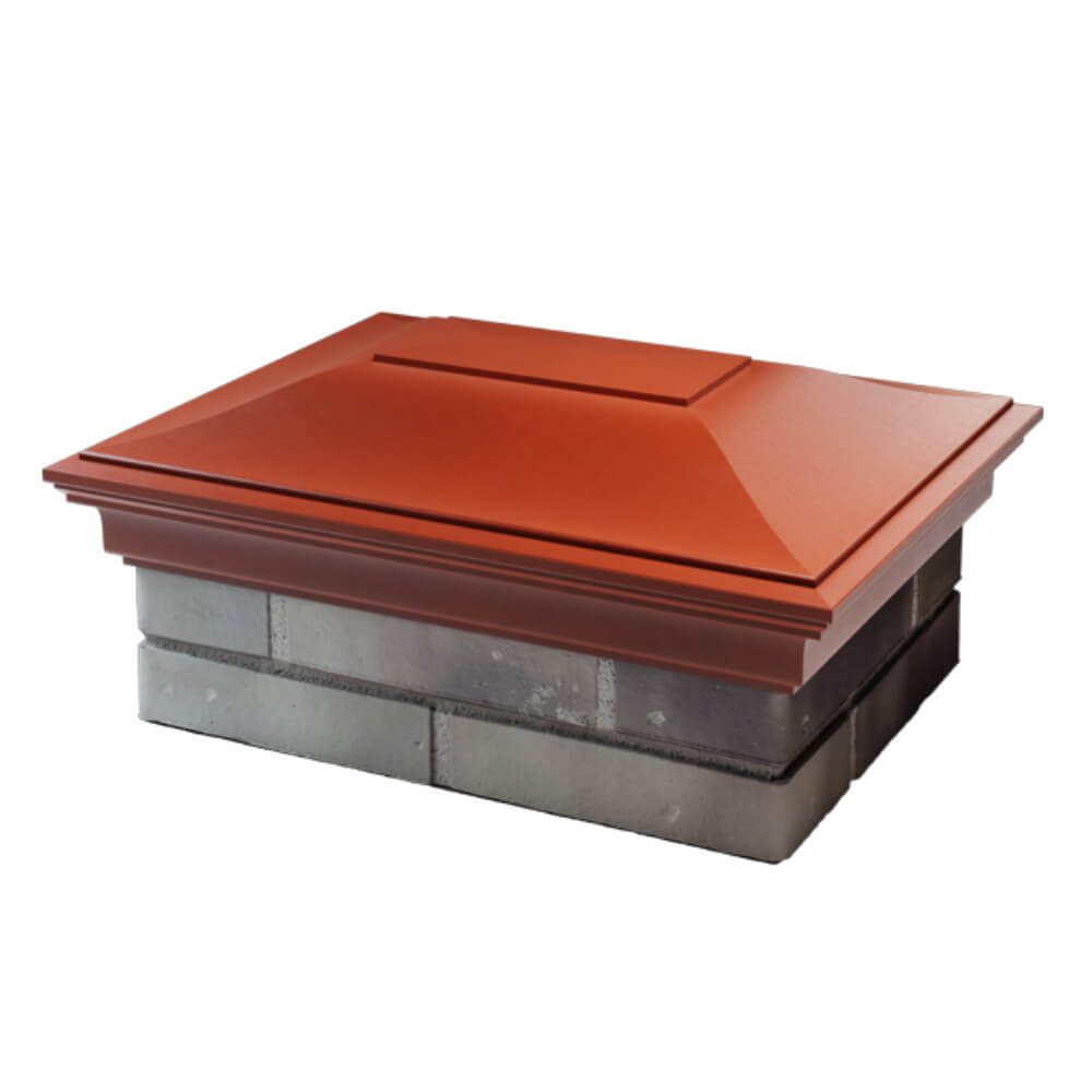 Колпак Zking Монблан Красный на столб 2х1.5 кирпича (515х385мм) в Благовещенске фото