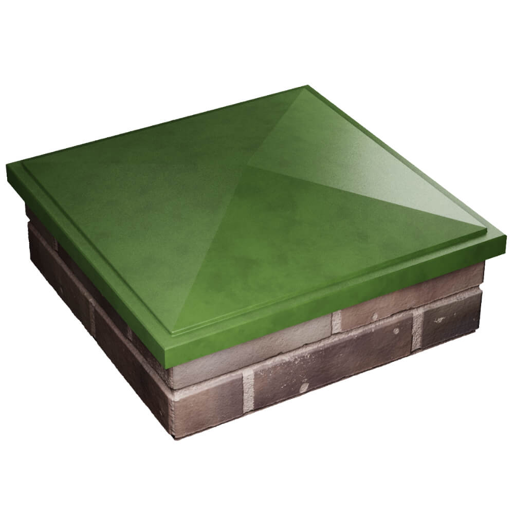 Колпак Zking БонаМоно Зеленый на столб 2х2 кирпича (515х515, 530х530мм) в Благовещенске фото