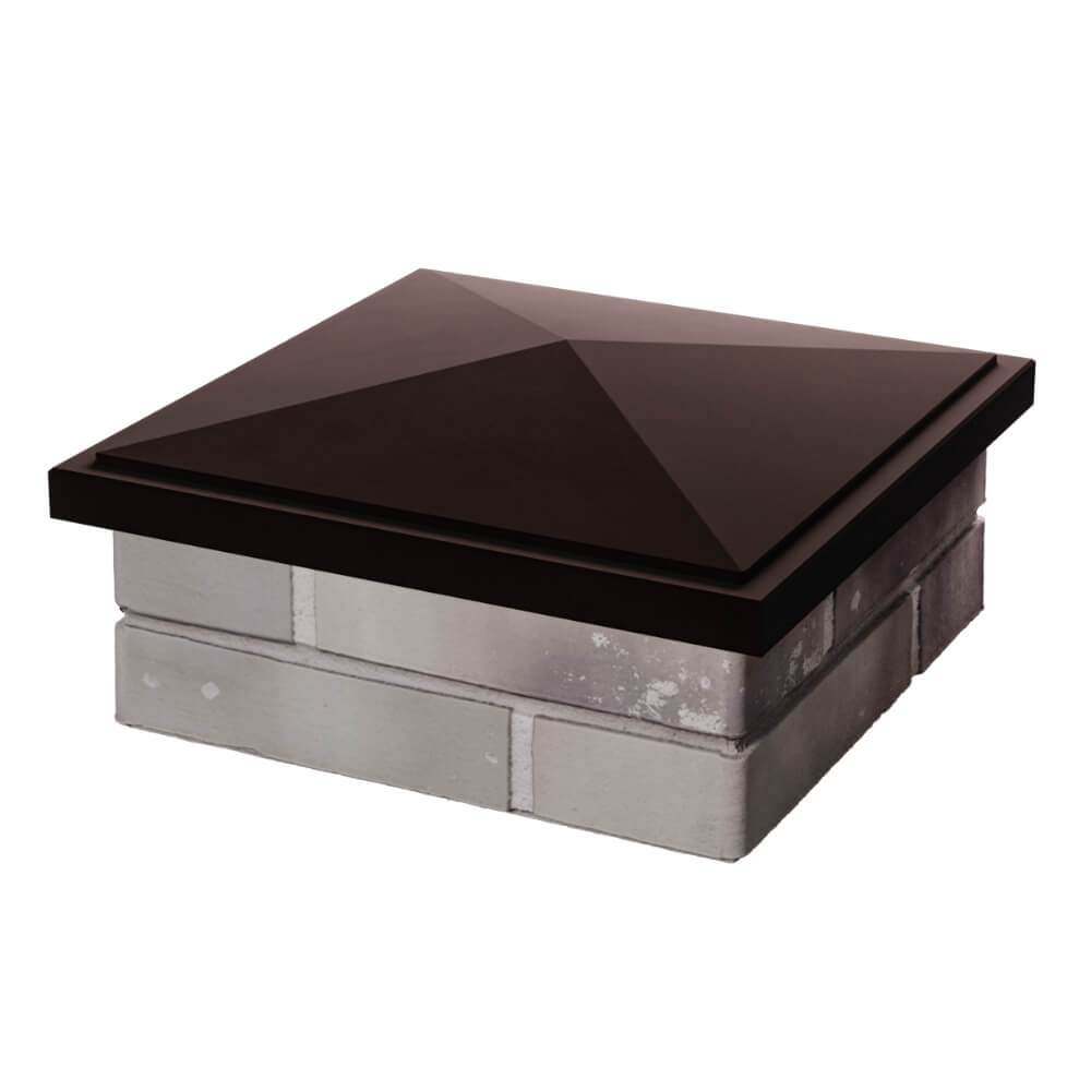 Колпак Zking БонаМоно Коричневый на столб 1.5х1.5 кирпича (385х385, 400х400мм) в Благовещенске фото