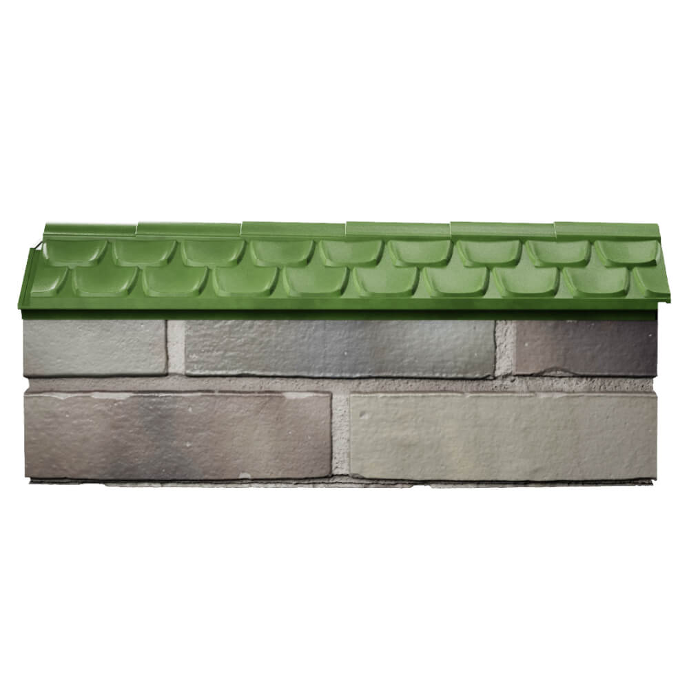 Парапет Zking Эльбрус Зеленый с посадкой на 0.5 кирпича (130мм) в Благовещенске фото