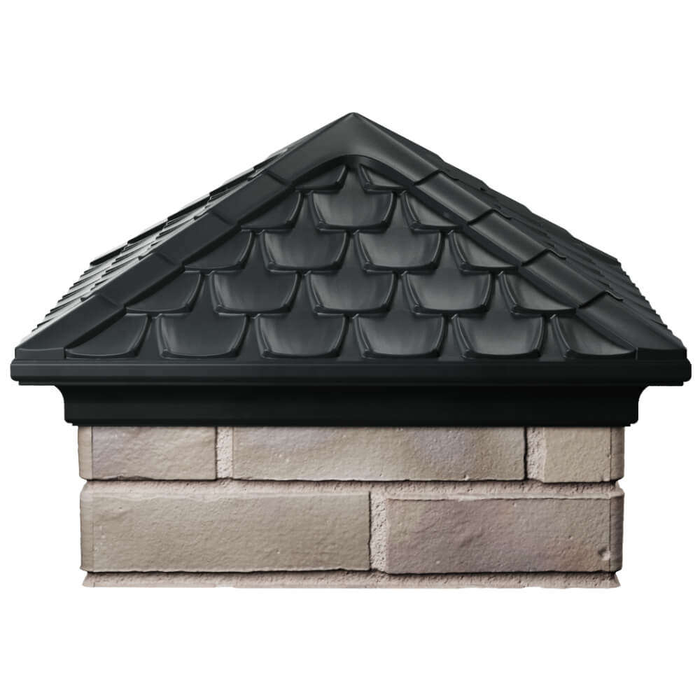 Колпак Zking Эльбрус Черный на столб 1.5х1.5 кирпича (385х385мм) Благовещенск фото