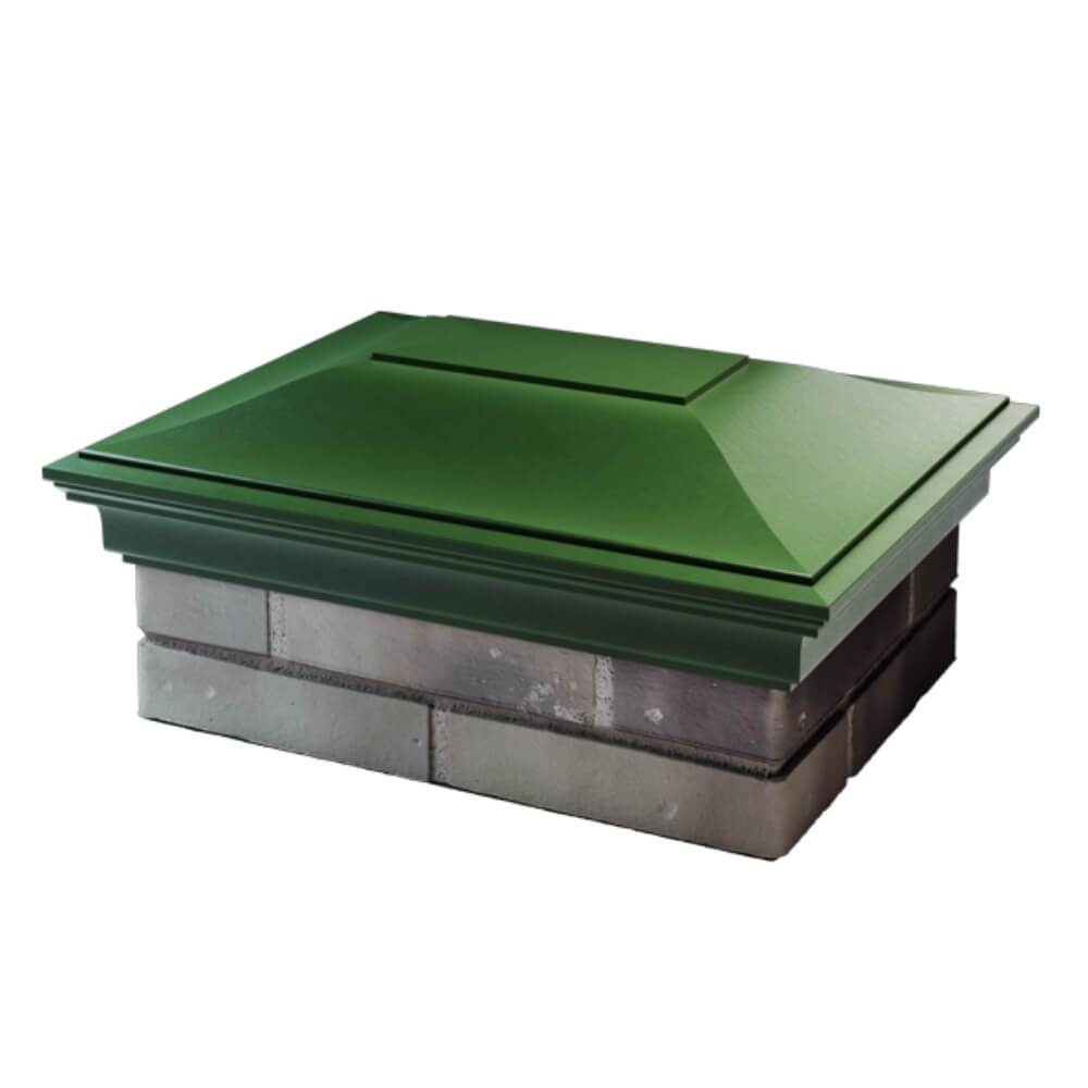 Колпак Zking Монблан Зеленый на столб 2х1.5 кирпича (515х385мм) в Благовещенске фото