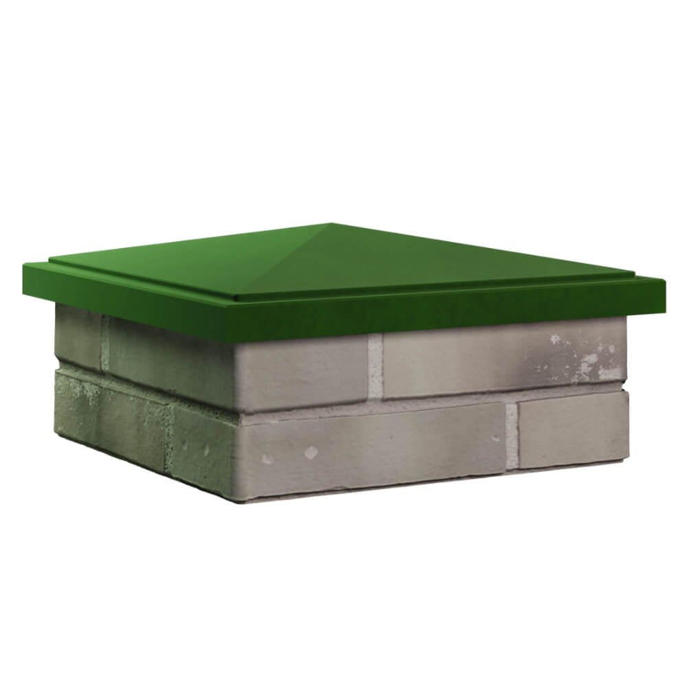 Колпак Zking БонаМоно Зеленый на столб 1.5х1.5 кирпича (385х385, 400х400мм) в Благовещенске фото