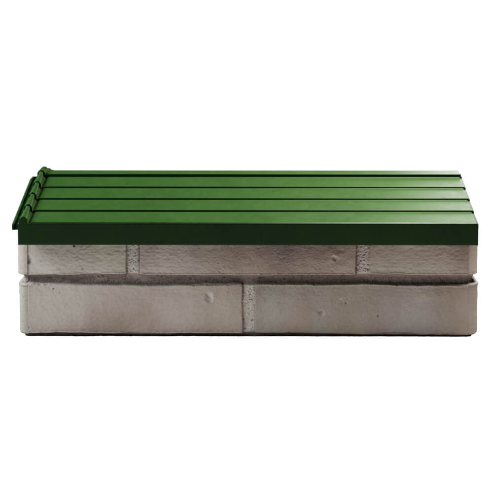 Парапет Zking Бона ХайТек Зеленый с посадкой на 1 кирпич (200/225/255мм) в Благовещенске фото