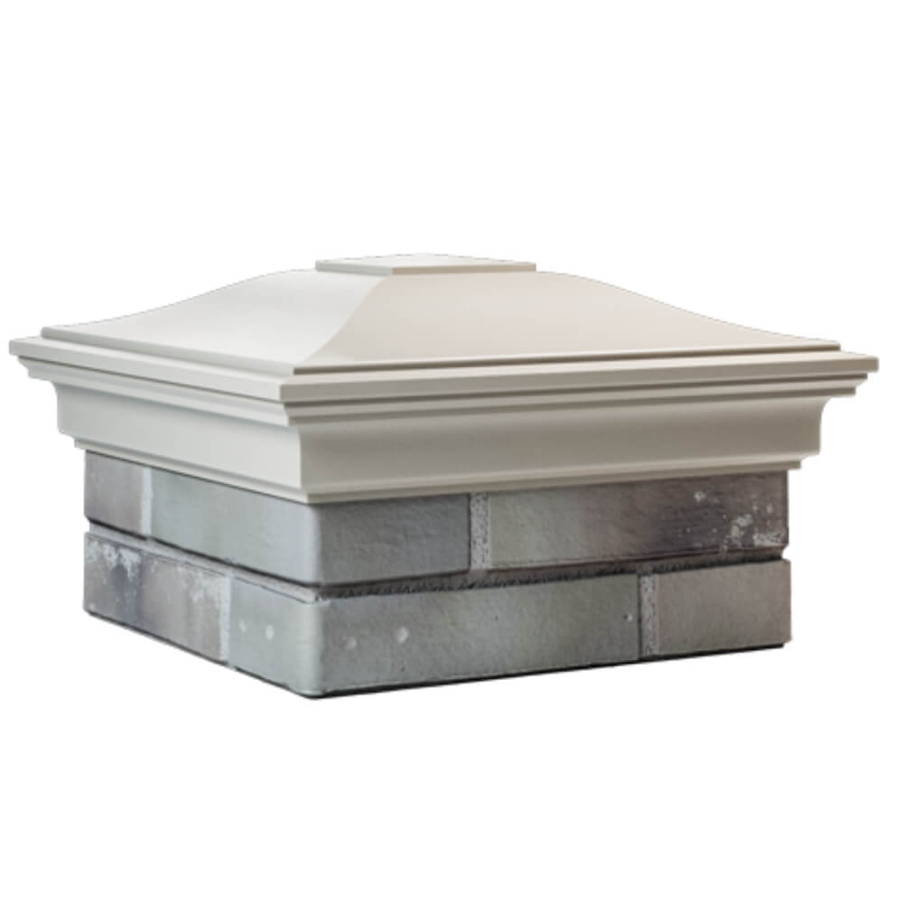 Колпак Zking Монблан Бежевый на столб 1.5х1.5 кирпича (385х385мм) в Благовещенске фото