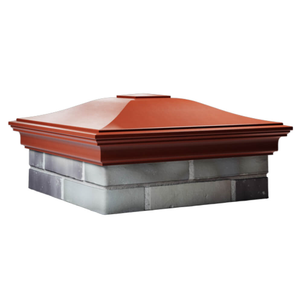 Колпак Zking Монблан Красный на столб 2х2 кирпича (515х515мм) в Благовещенске фото