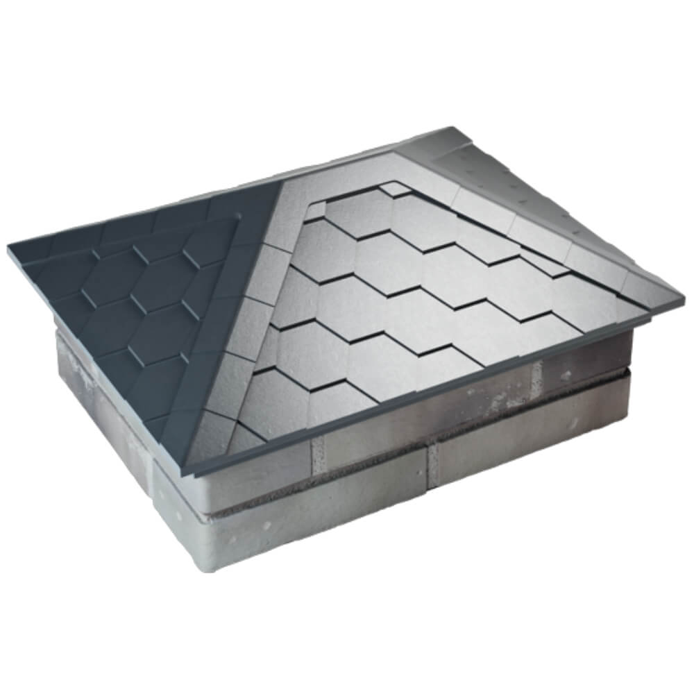 Колпак Zking Эверест Серый на столб 2х1.5 кирпича (520х390мм) Благовещенск фото