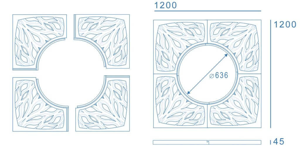 Приствольная решетка для дерева ZKING CRUST 1.2х1.2м Черная в Благовещенске фото