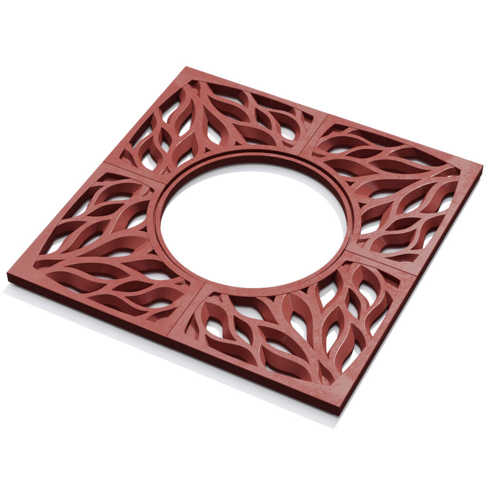 Приствольная решетка для дерева ZKING CRUST 1.2х1.2м Красная в Благовещенске фото