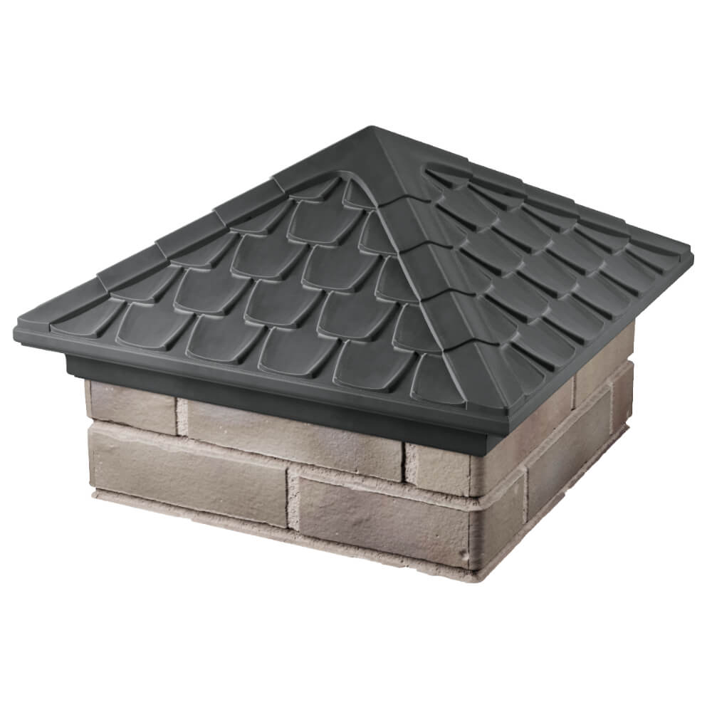 Колпак Zking Эльбрус Серый на столб 1.5х1.5 кирпича (385х385мм) в Благовещенске фото