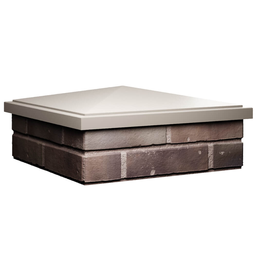 Колпак Zking БонаМоно Бежевый на столб 2х2 кирпича (515х515, 530х530мм) в Благовещенске фото