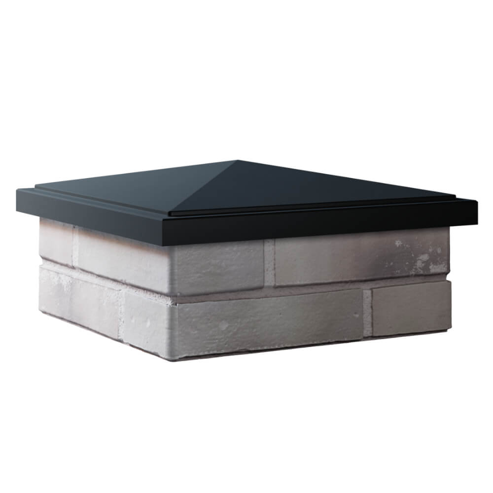 Колпак Zking БонаМоно Черный на столб 1.5х1.5 кирпича (385х385, 400х400мм) в Благовещенске фото