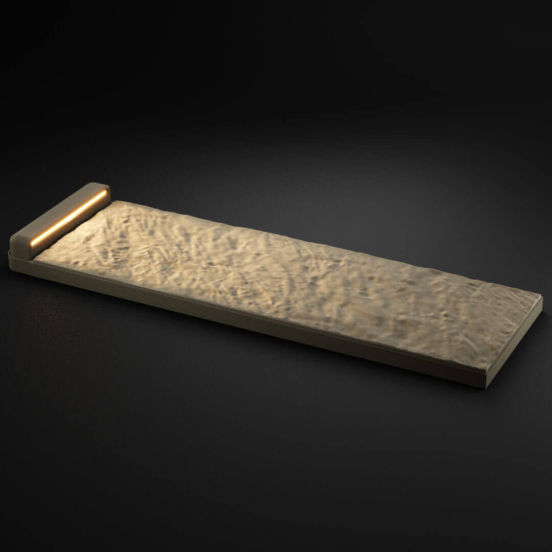 LED Светильник для шаговой плиты STONE Светлая Галька 330х75х98мм в Благовещенске фото