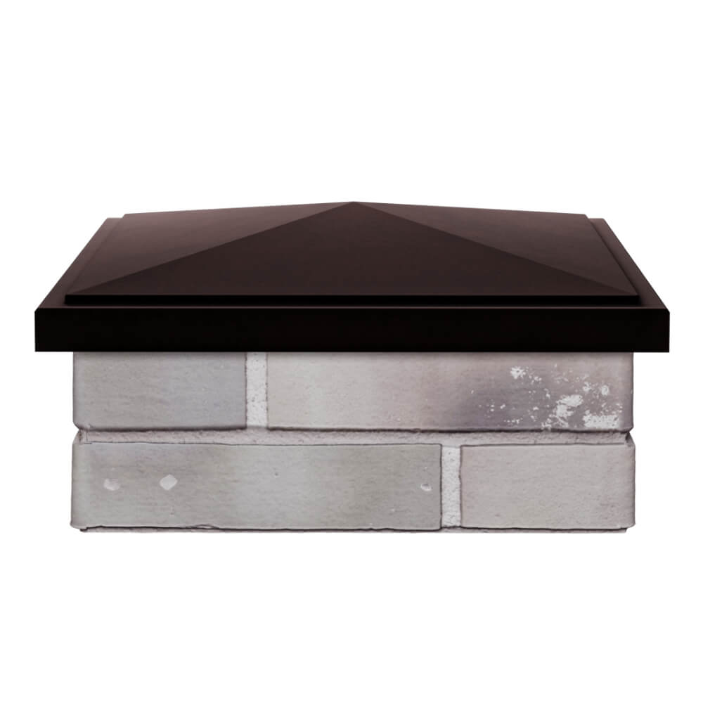 Колпак Zking БонаМоно Коричневый на столб 1.5х1.5 кирпича (385х385, 400х400мм) Благовещенск фото