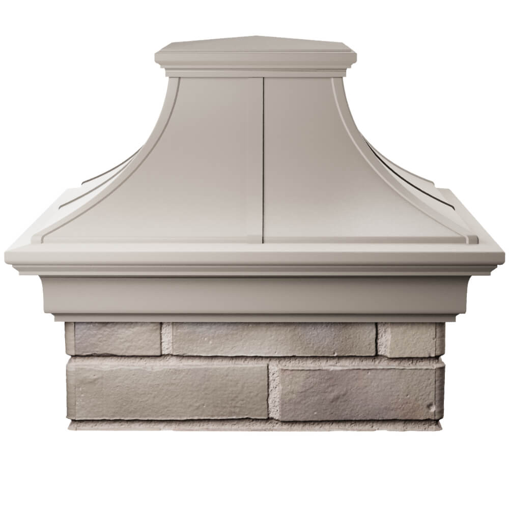 Колпак Zking Монблан Премиум Бежевый на столб 1.5х1.5 кирпича (385х385мм) Благовещенск фото