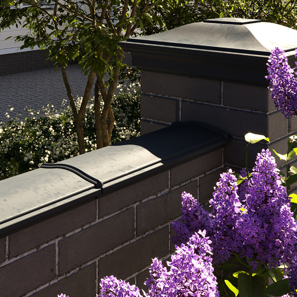 Парапет Zking Монблан Черный посадка на 0.5 кирпича (130мм) в Благовещенске фото