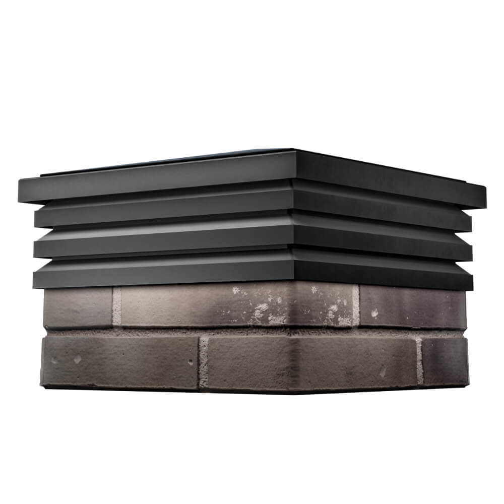 Колпак Zking Бона ХайТек Черный на столб 1.5х1.5 кирпича (385х385мм) в Благовещенске фото