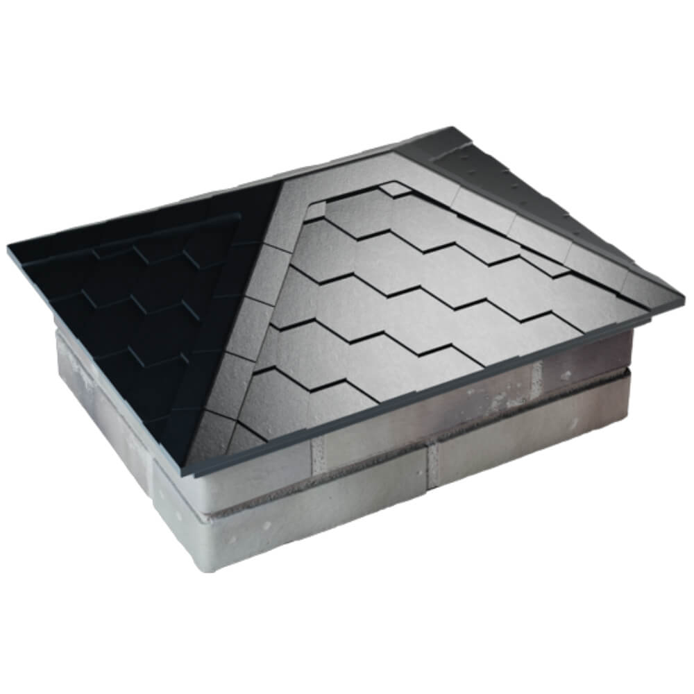 Колпак Zking Эверест Черный на столб 2х1.5 кирпича (520х390мм) Благовещенск фото