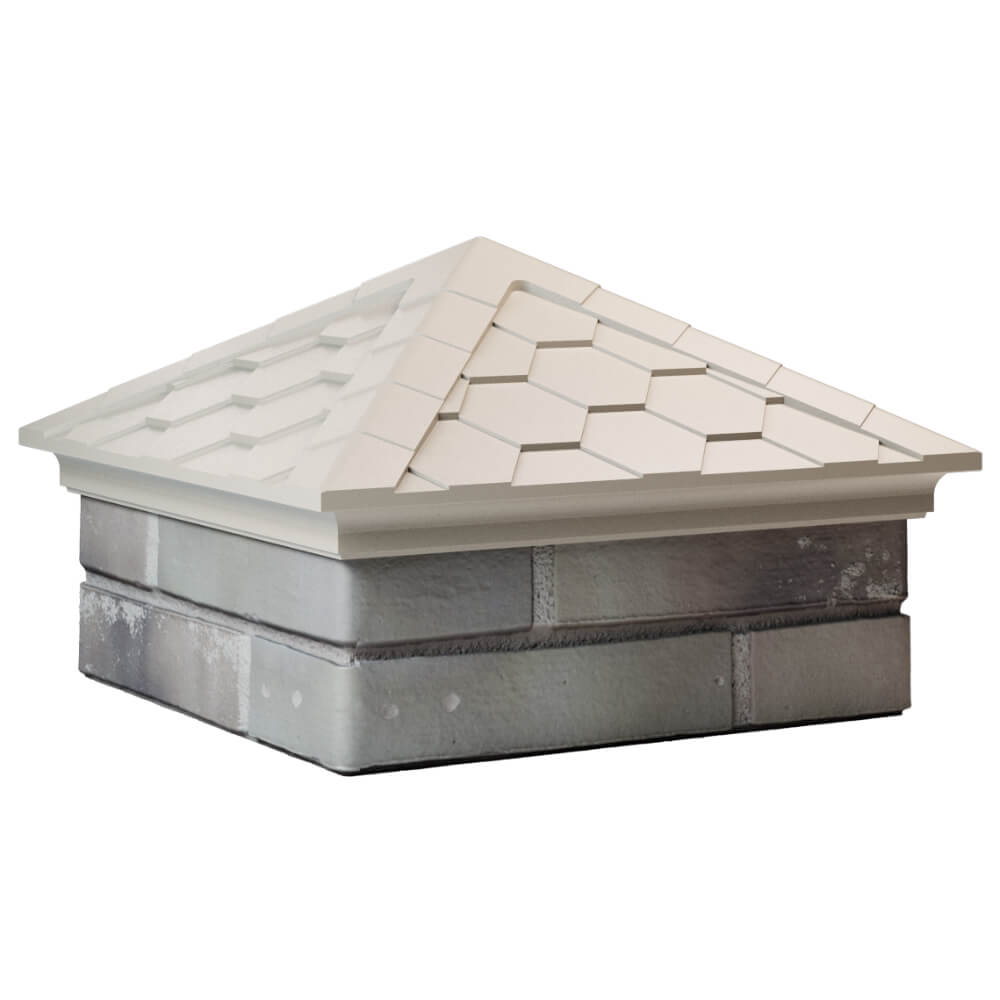 Колпак Zking Эверест Бежевый на столб 1.5х1.5 кирпича (390х390мм) в Благовещенске фото