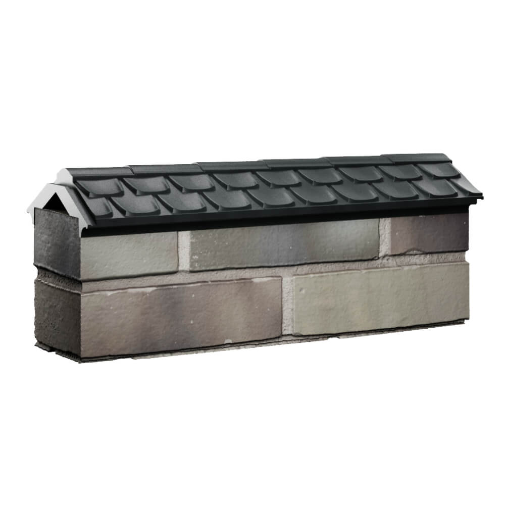 Парапет Zking Эльбрус Черный с посадкой на 0.5 кирпича (130мм) Благовещенск фото