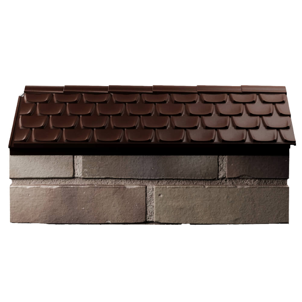 Парапет Zking Эльбрус Коричневый с посадкой на 1 кирпич (255мм) в Благовещенске фото