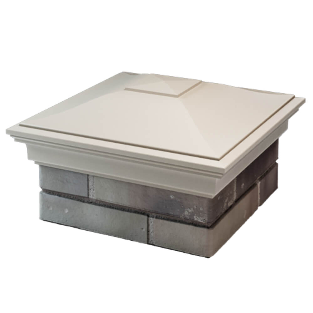 Колпак Zking Монблан Бежевый на столб 1.5х1.5 кирпича (385х385мм) в Благовещенске фото