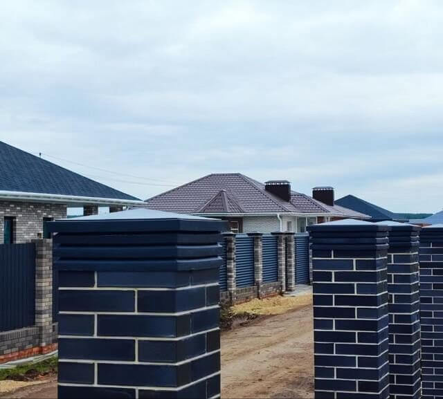 Колпак Zking Бона ХайТек Серый на столб 1.5х1.5 кирпича (385х385мм) в Благовещенске фото