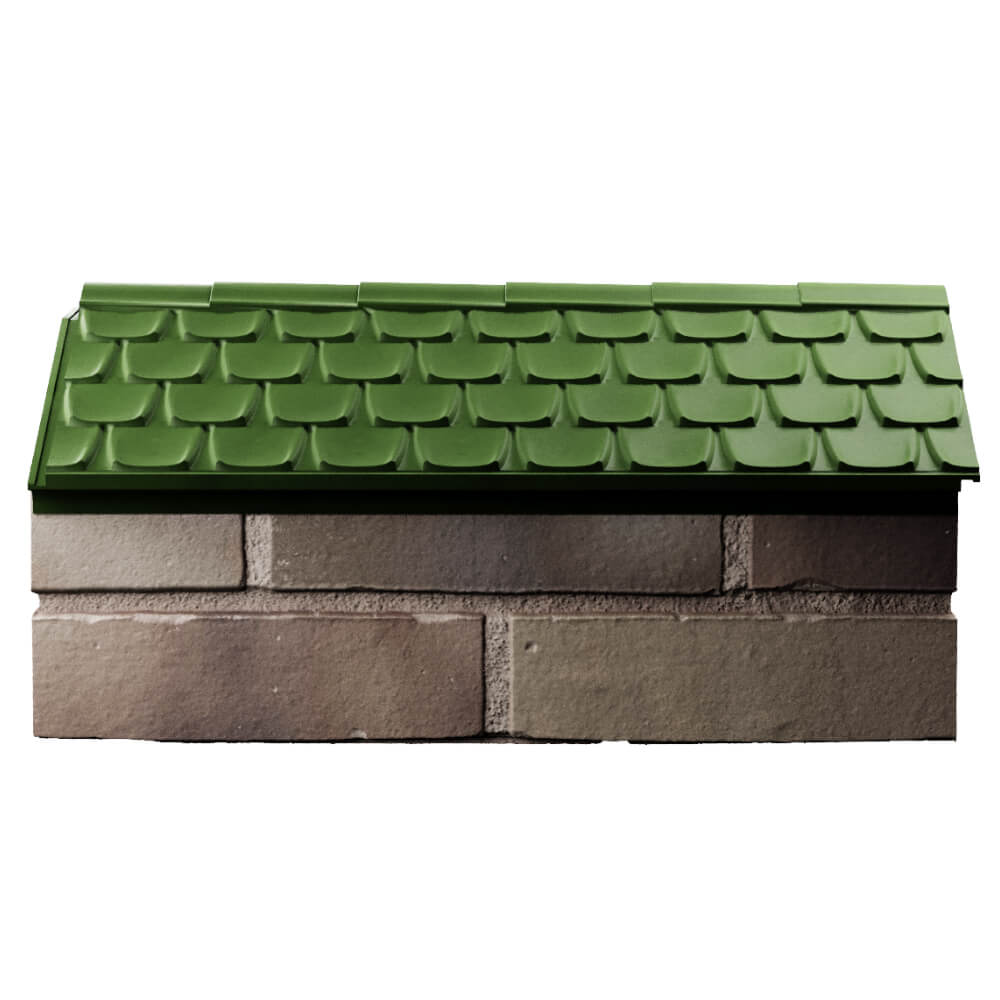 Парапет Zking Эльбрус Зеленый с посадкой на 1 кирпич (255мм) в Благовещенске фото