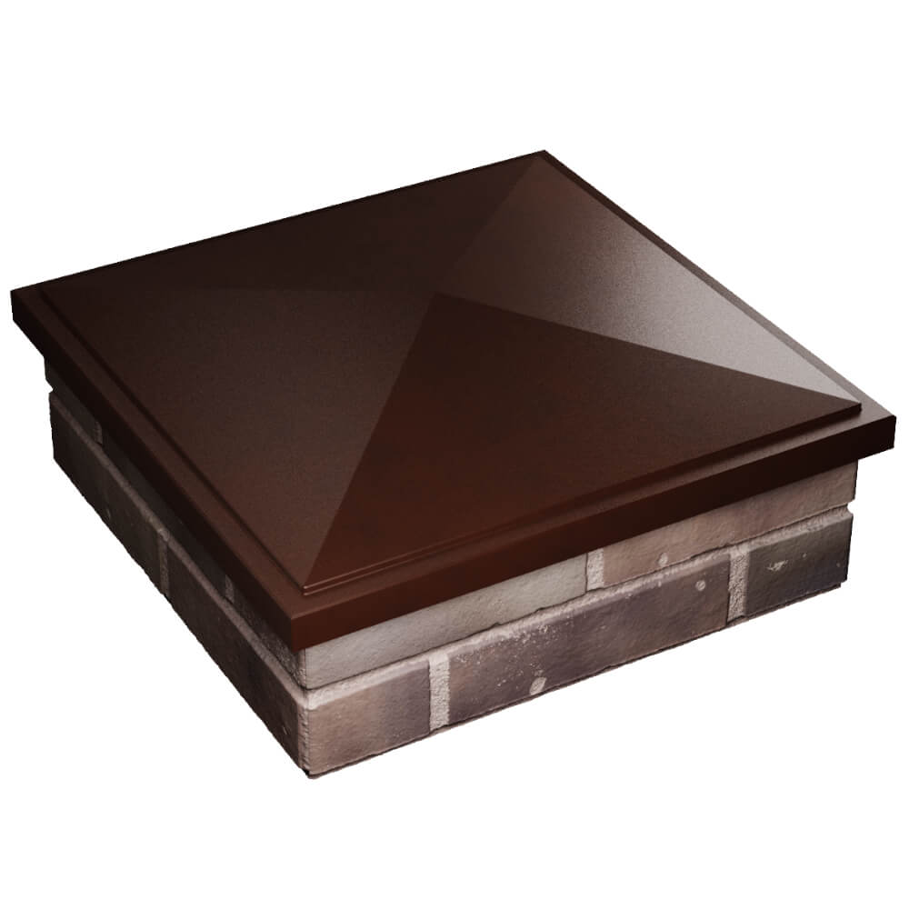 Колпак Zking БонаМоно Коричневый на столб 2х2 кирпича (515х515, 530х530мм) в Благовещенске фото