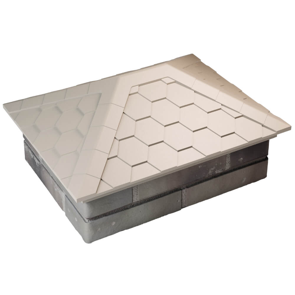 Колпак Zking Эверест Бежевый на столб 2х1.5 кирпича (520х390мм) Благовещенск фото