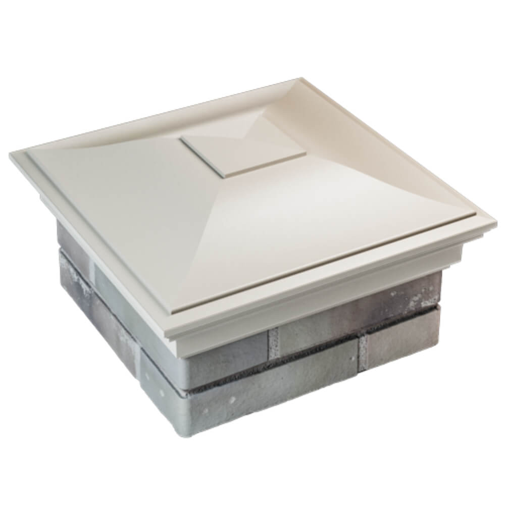 Колпак Zking Монблан Бежевый на столб 1.5х1.5 кирпича (385х385мм) в Благовещенске фото