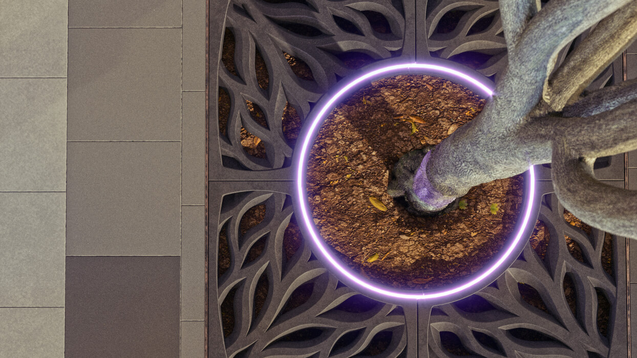 Приствольная решетка для дерева ZKING CRUST 1.2х1.2м Черная в Благовещенске фото