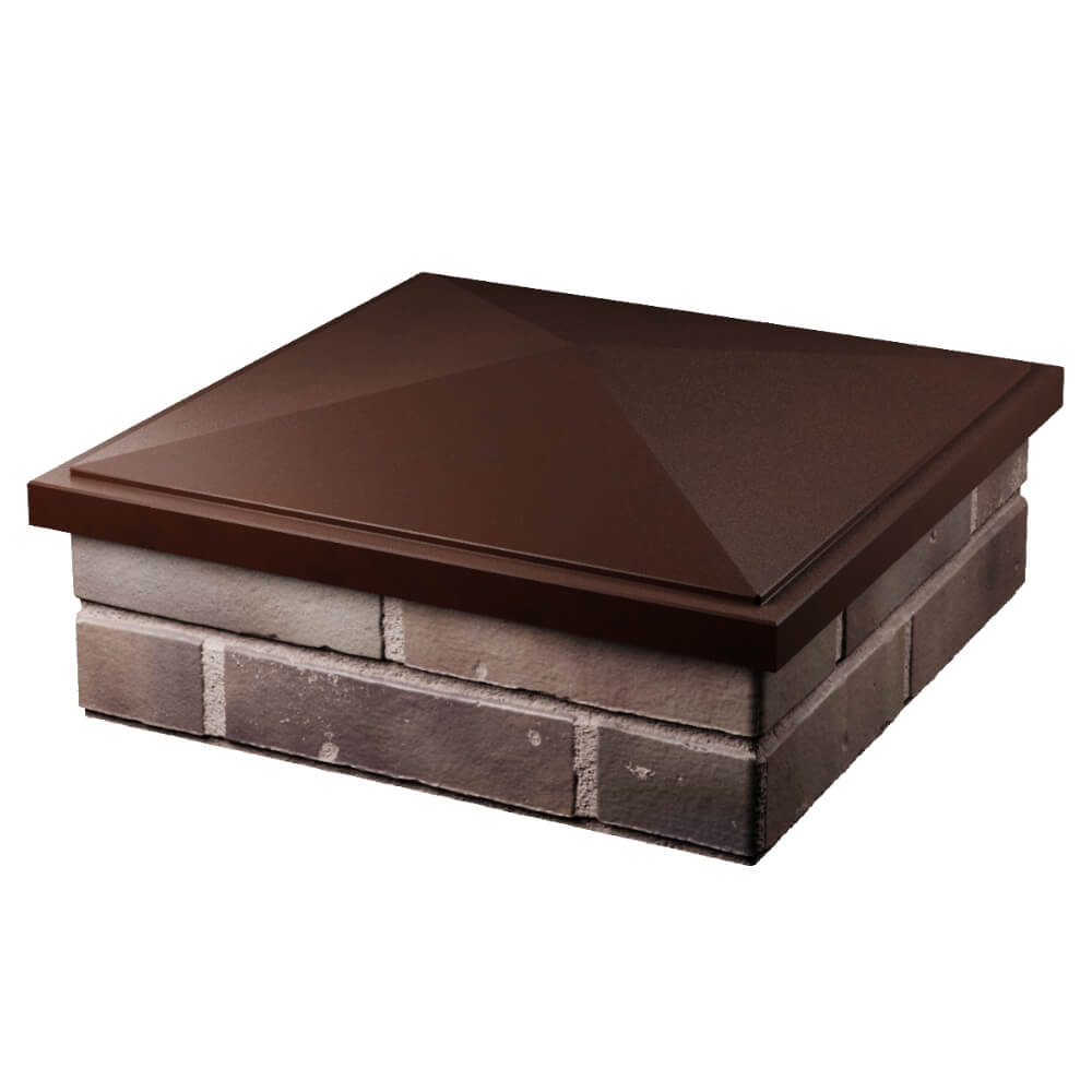 Колпак Zking БонаМоно Коричневый на столб 2х2 кирпича (515х515, 530х530мм) в Благовещенске фото