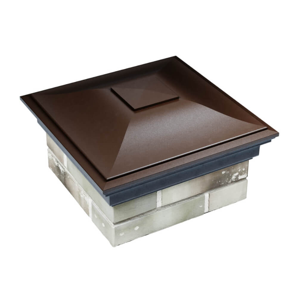 Колпак Zking Монблан Коричневый на столб 1.5х1.5 еврокирпича 0.7НФ (355х355мм) в Благовещенске фото